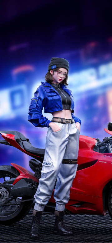 Short hair anime girl with hands in pockets Phone Wallpaper Short hair anime girl with hands in pockets Phone Wallpaper
