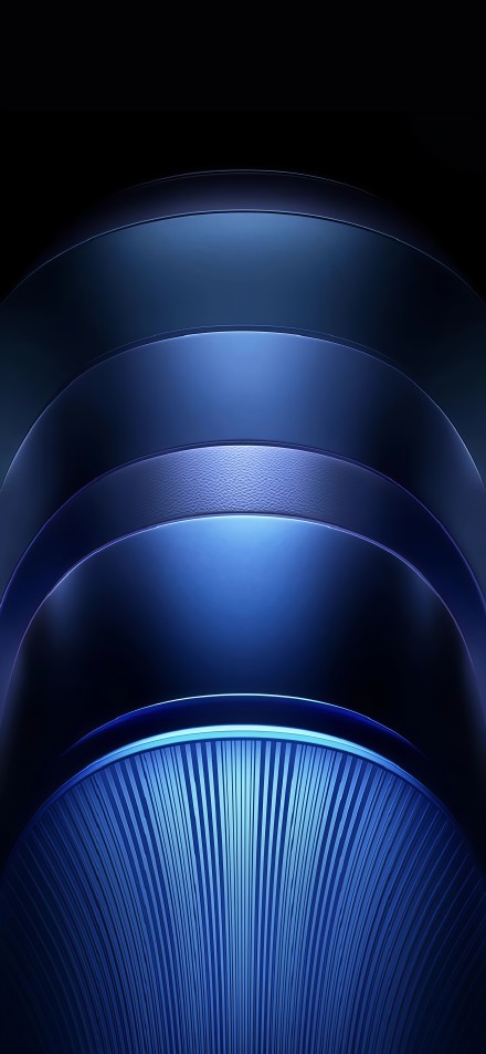 Multiple blue circles on black background phone wallpaper