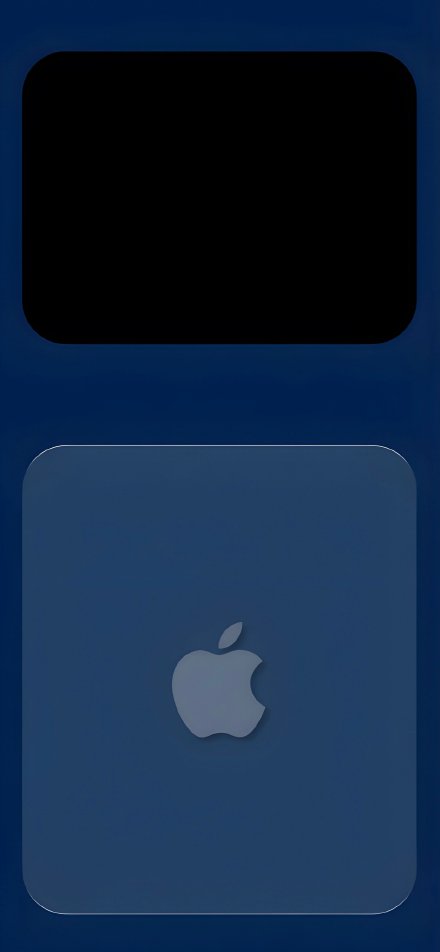 Minimalist Blue iPhone Lock Screen 4K Wallpaper