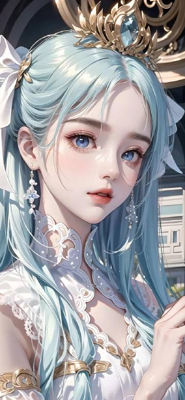 Beautiful Girl with Ice Blue Hair HD Wallpaper Beautiful Girl with Ice Blue Hair HD Wallpaper