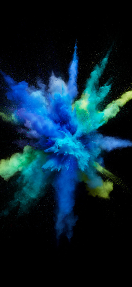 Gorgeous powder burst on black background phone wallpaper