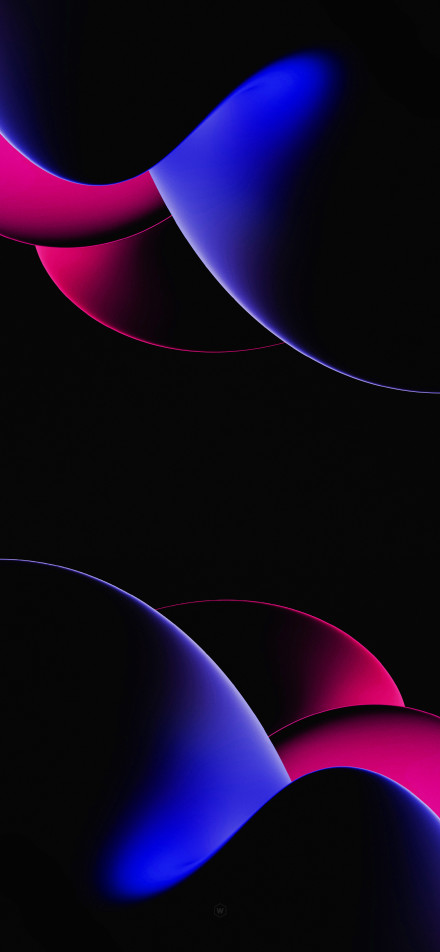 Abstract dynamic color pattern on black background phone wallpaper