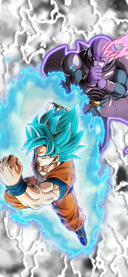 Hit and Goku Battle Scene Dragon Ball Super 4K Wallpaper