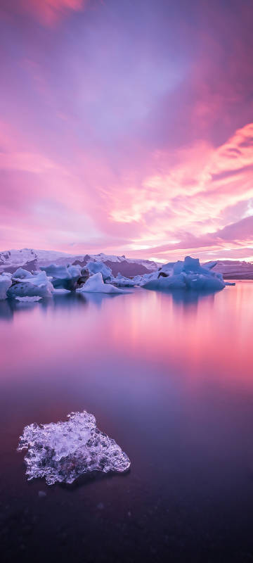 Natural beauty phone wallpaper, red sky, iceberg, beautiful Natural beauty phone wallpaper, red sky, iceberg, beautiful
