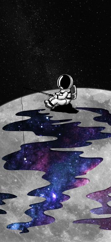 Astronaut Fishing For Stars On The Moon Astronaut Fishing For Stars On The Moon