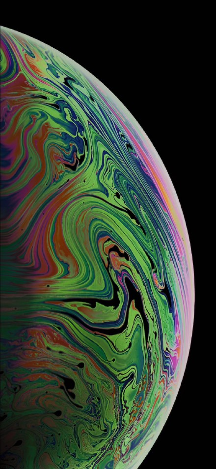 iPhone XS Max Green Texture Planet Wallpaper