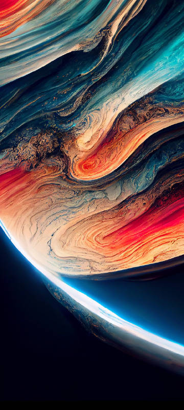 Fantasy abstract color texture planet phone wallpaper