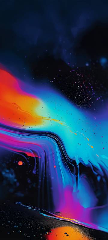 Colorful Abstract Paint Flowing Wallpaper 4K