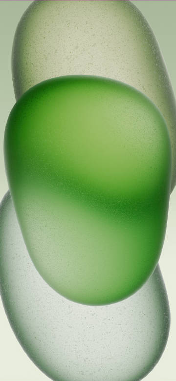 iPhone 15 Light Green Frosted Glass Pebbles Wallpaper