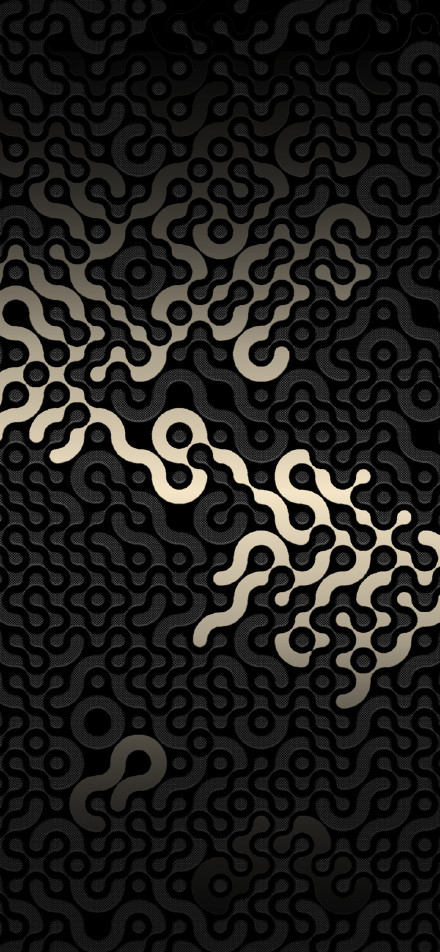 Black and Gold Abstract Chain Pattern Wallpaper