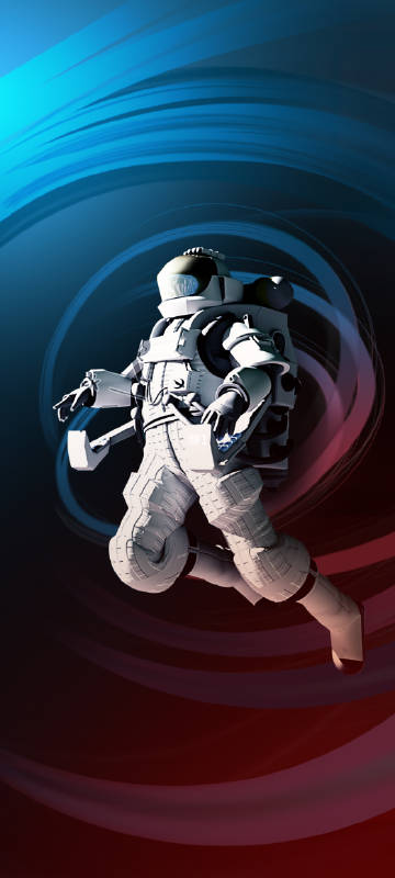 Space Odyssey Astronaut Illustration Wallpaper