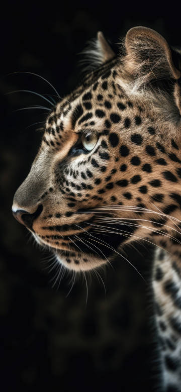 Close-Up Profile Of A Leopard's Face 4K Wallpaper