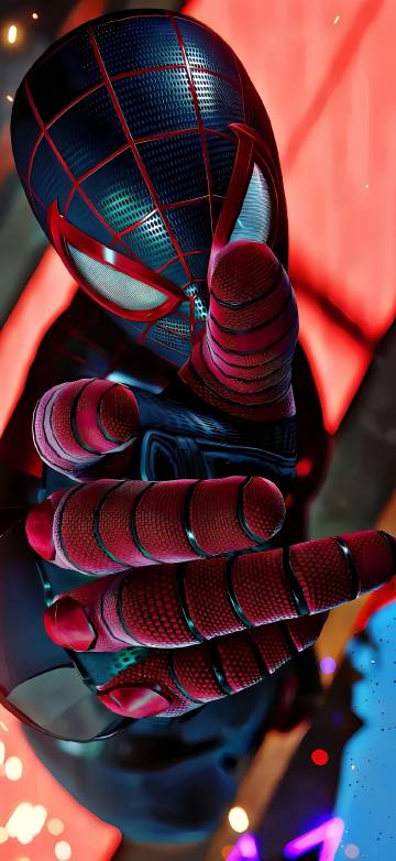 Spider-Man Reaching Out Depth Effect 4K wallpaper