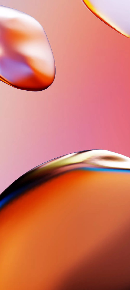 Orange abstract fluid art phone wallpaper