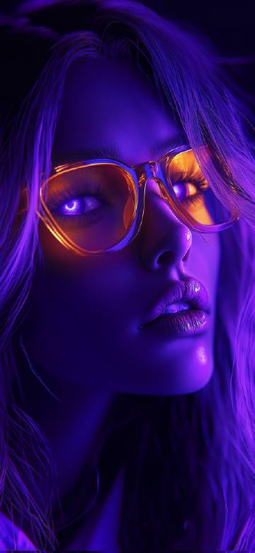 A Woman With Glowing Eyes Wallpaper