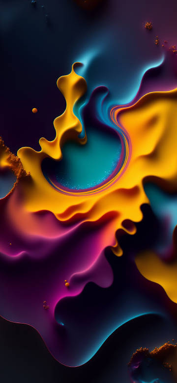 Colorful liquid abstract design phone wallpaper