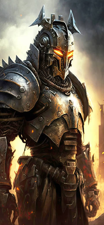 Dark Mech Knight 4K Phone Wallpaper