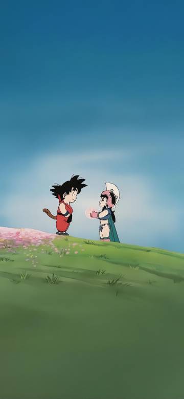 Dragon Ball Young Goku And Chi-Chi 4K Wallpaper
