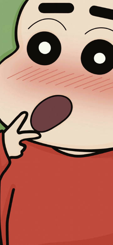 Dynamic Island iPhone wallpaper: Cute Anime Shin-chan
