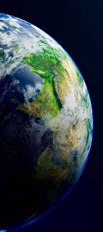 Vibrant Earth From Space Art Wallpaper