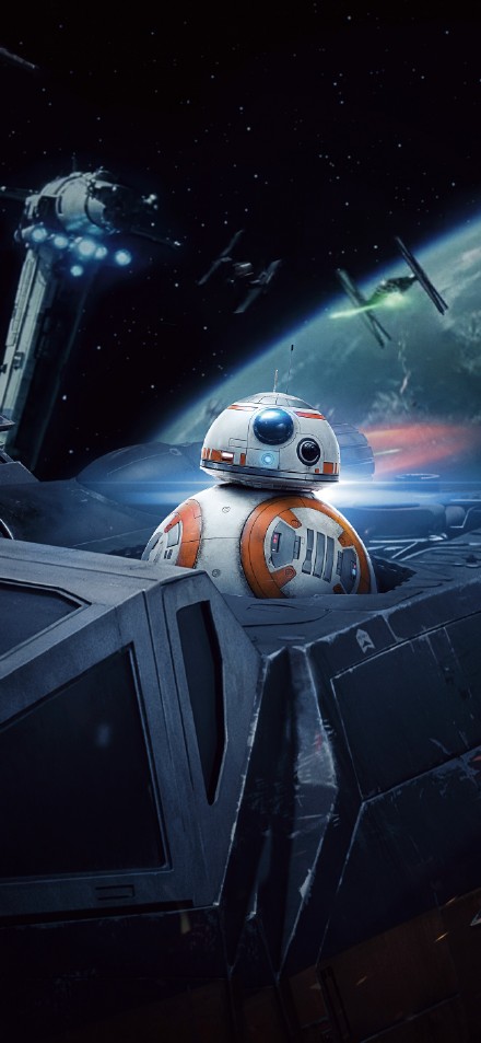 Star Wars in the BB-8 robot phone wallpaper