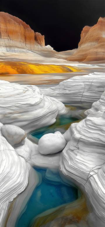 Colorful geological wonder phone wallpaper