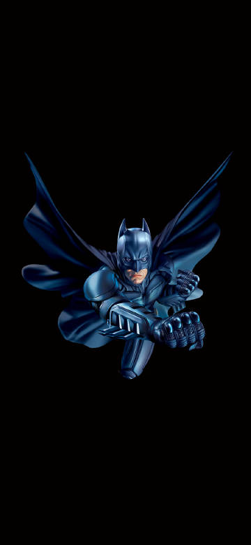 Batman's aerial heroic pose phone wallpaper