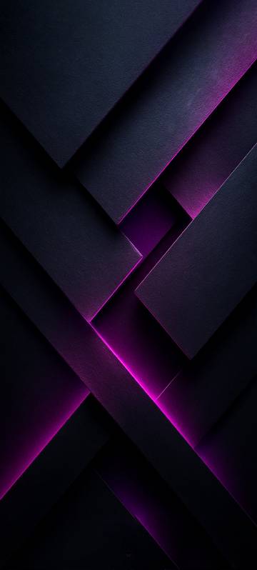 Abstract Black Square Emitting Purple Light 4K Wallpaper