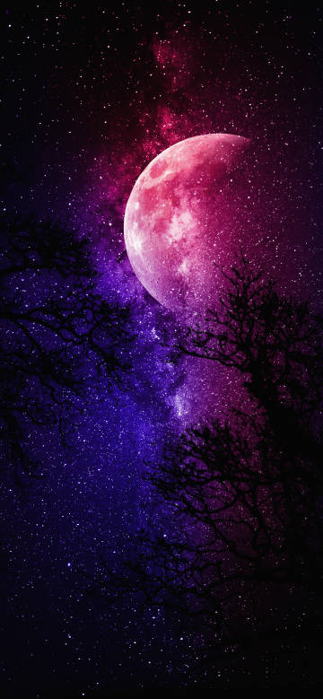 Dark colorful starry sky phone wallpaper