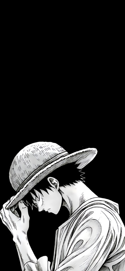 A Sad Luffy from the Anime One Piece Wallpaper 4K