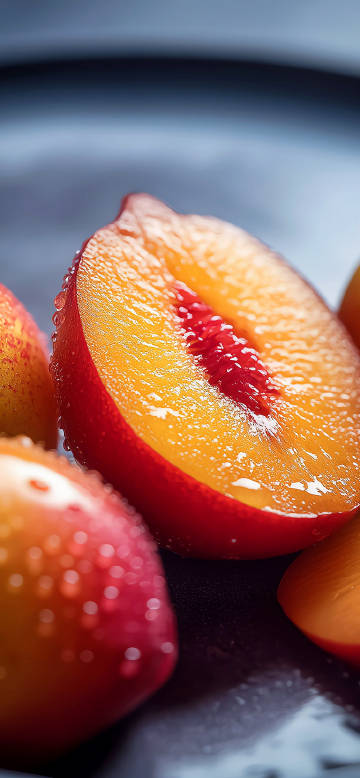Close-up of fresh nectarines phone wallpaper