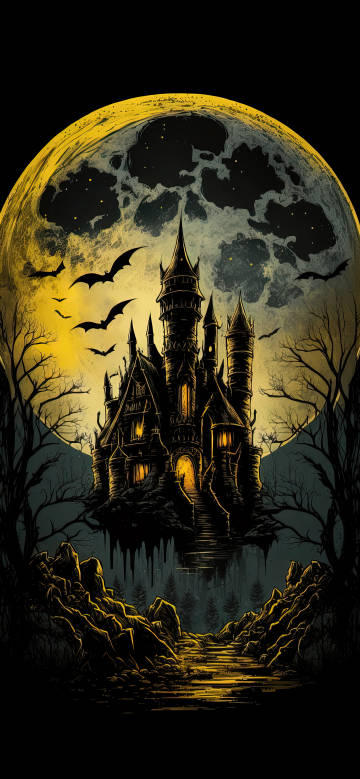 Halloween Scary Castle Phone Wallpaper Halloween Scary Castle Phone Wallpaper