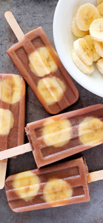 Summer ice cold banana flavored popsicle phone wallpaper