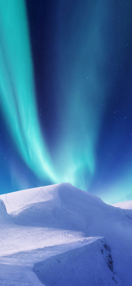 Northern Lights Winter Landscape Wallpaper