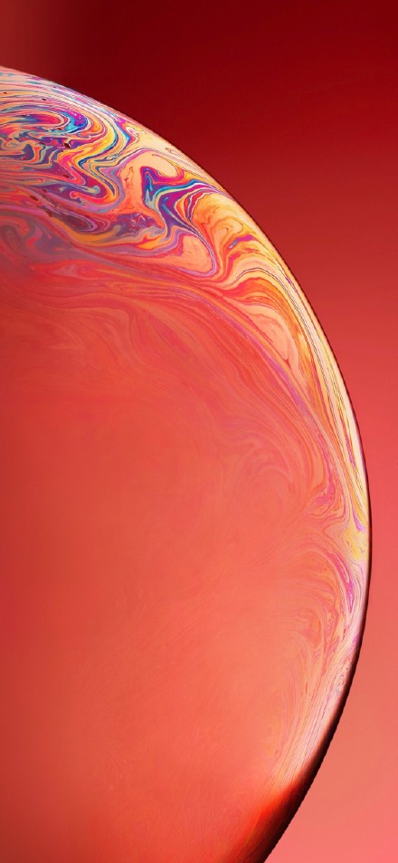 iPhone XR Orange Bubble Wallpaper