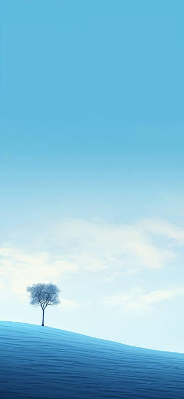Simple blue sky phone wallpaper