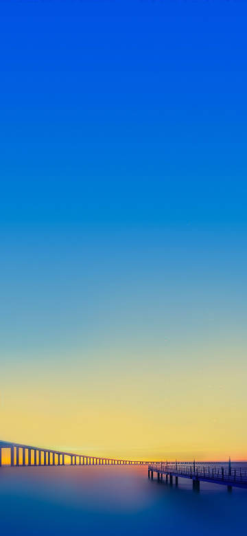 Bridge at sunset simple phone wallpaper