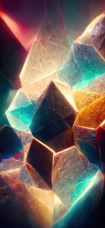Glowing Gemstone Abstract Art Phone Wallpaper Glowing Gemstone Abstract Art Phone Wallpaper