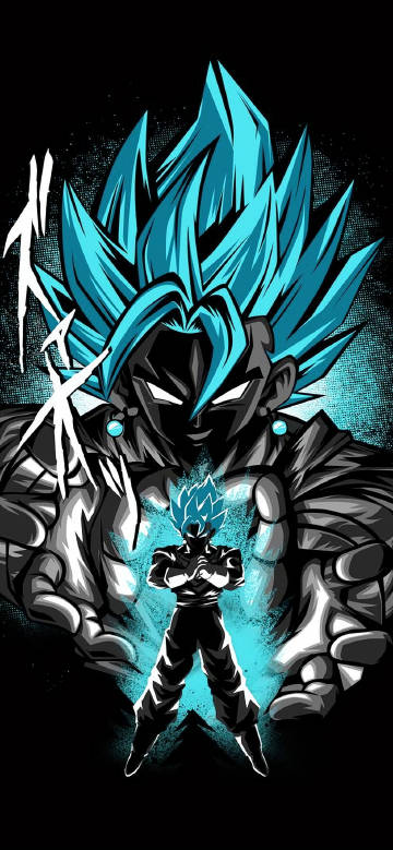 Dragon Ball Goku blue hair 4K Phone Wallpaper