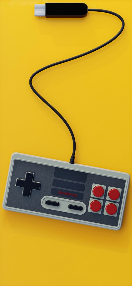 Gamepad Dynamic Island 4K iPhone wallpaper