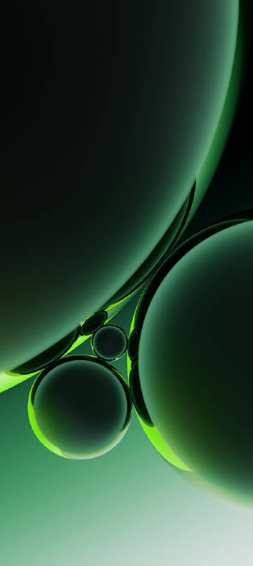 OnePlus Ace 2V Wallpaper: Green Abstract Sphere