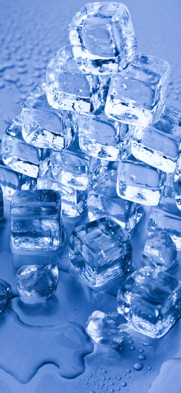 Cool ice cube stack in summer phone wallpaper
