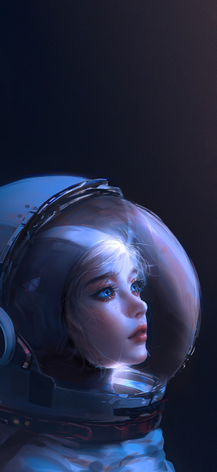 Sci-Fi Female Astronaut Wallpaper