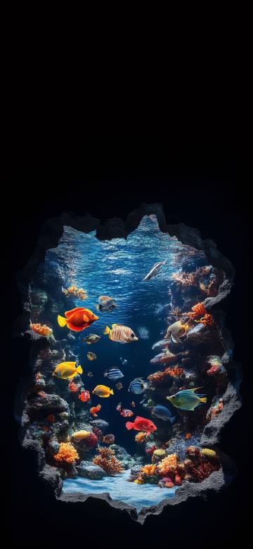 Mysterious underwater wonder phone wallpaper