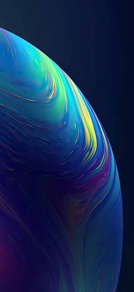 Colorful Textured Planet on Black Background 4K Wallpaper