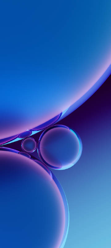 OnePlus Ace 2V Wallpaper: Blue Abstract Sphere