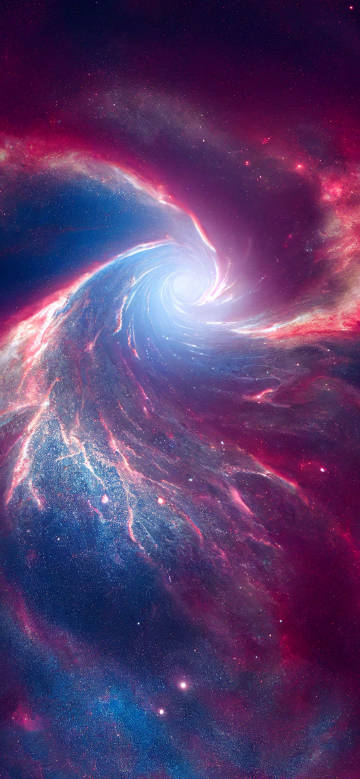 Galactic Vortex Aesthetic Wallpaper, Purple Nebula, Sci-Fi Art