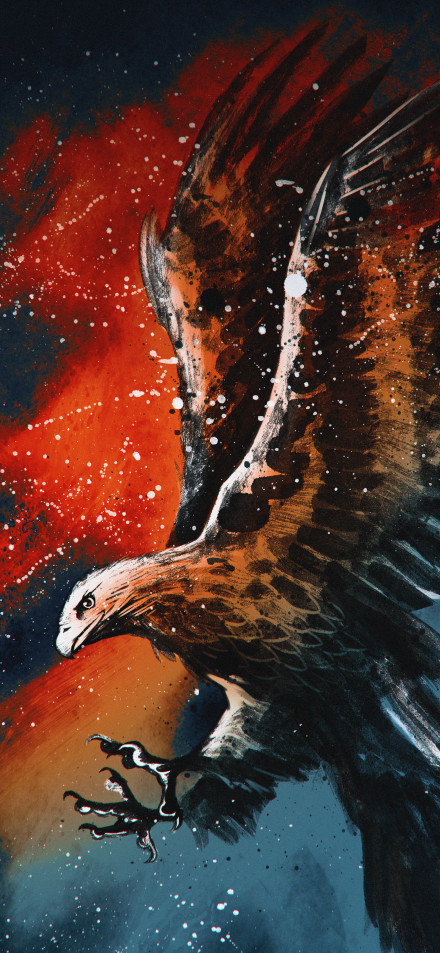 Stunning Abstract Eagle Painting 4K Wallpaper