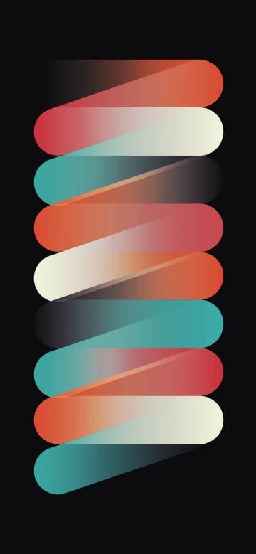 Minimalist abstract art wallpaper: colorful stripes on a black background