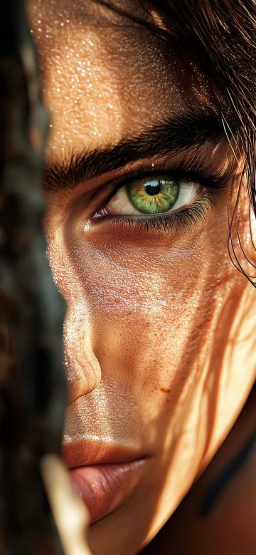 A Close-Up Of A Person's Green Eye